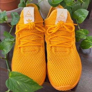 Adidas Pharrell Nmd Hu knit golden yellow shoes